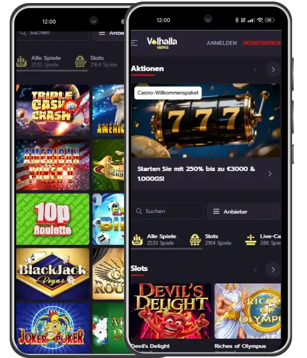 valhalla wins casino mobile version